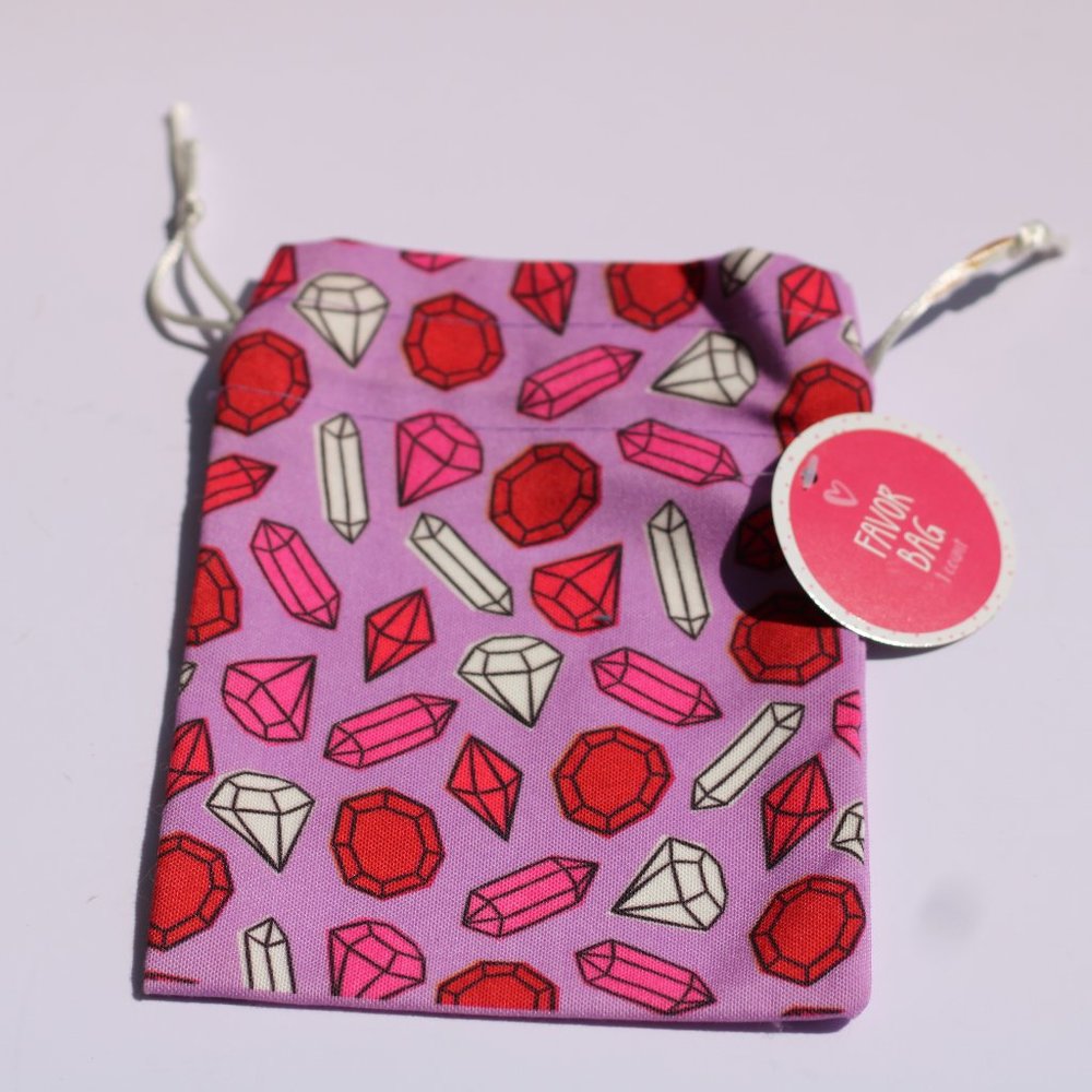 Jewels Favor Bag Purple with Jewels Pictures